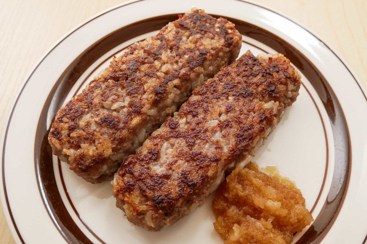 箸で食べれるハンバーグ