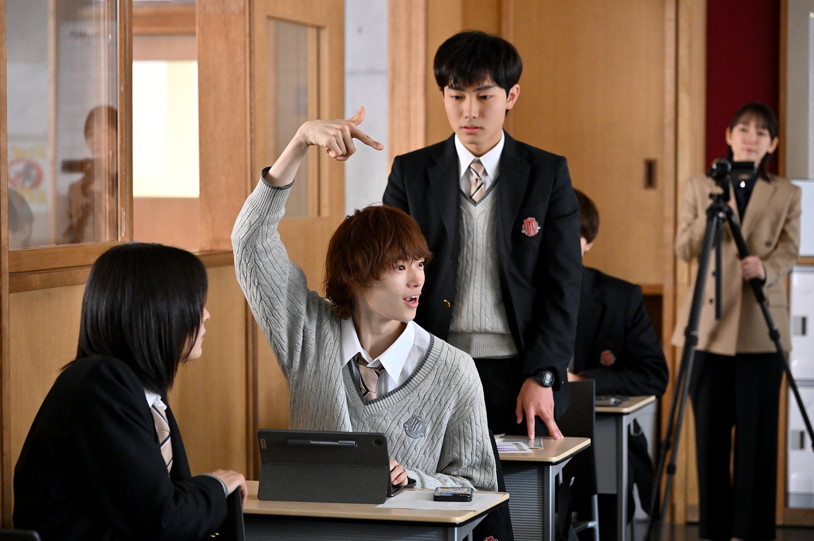 窪塚愛流、山田健人「御上先生」第8話（C）TBS