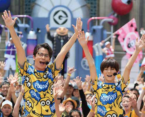 オリラジ藤森慎吾&ハーフ美少年・翔、USJで真夏の水かけバトル ゲスト200名と熱狂
