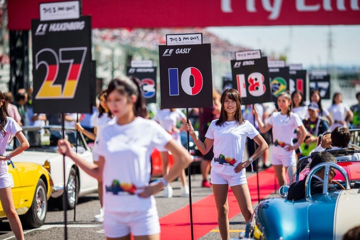 F1のグリッドガール (写真:getty images)