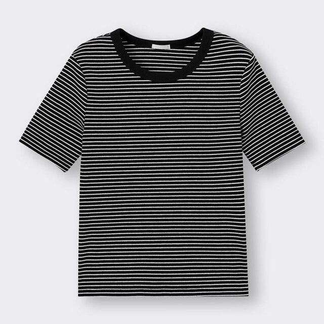 リブT GUレディース990円ボーダーT