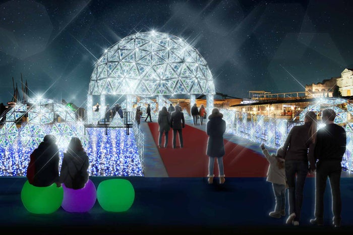 水上イルミネーション「光のプロムナード」／画像提供：株式会社ラグーナテンボス