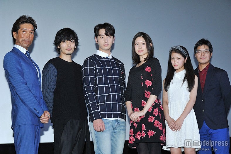 （左から）新堂冬樹氏、久保田悠来、チャンソン、大野いと、村山優香、ハン・サンヒ監督