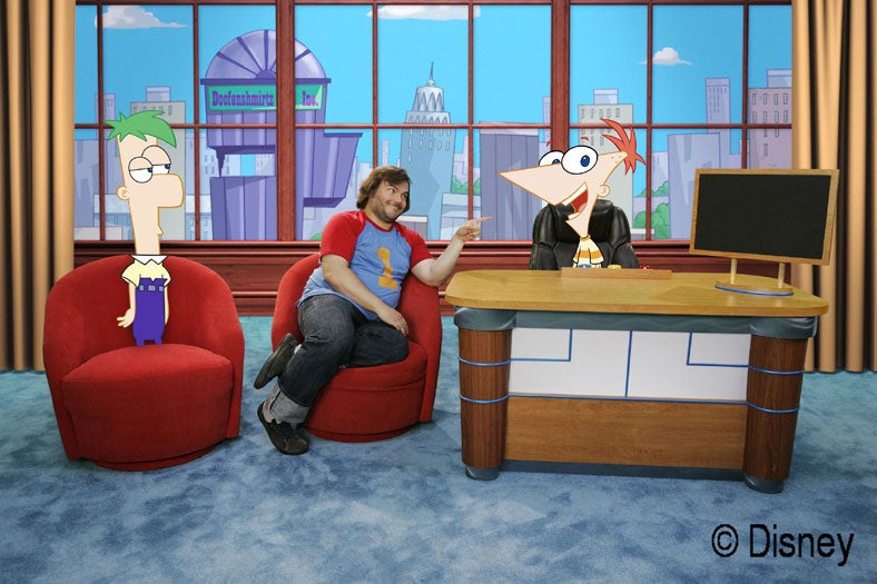 ジャック・ブラック／「フィニアスとファーブの29時間半テレビ 日本全国ペリーマラソン」(c)Disney