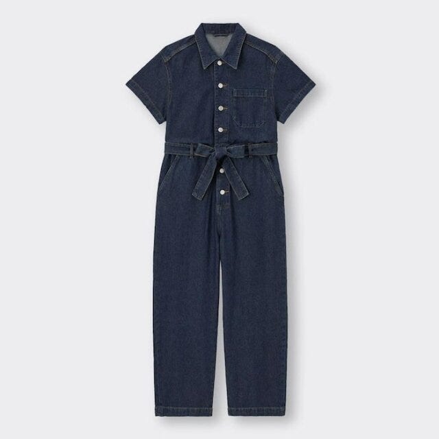 GU　ジャンプスーツ　オールインワン　デニム