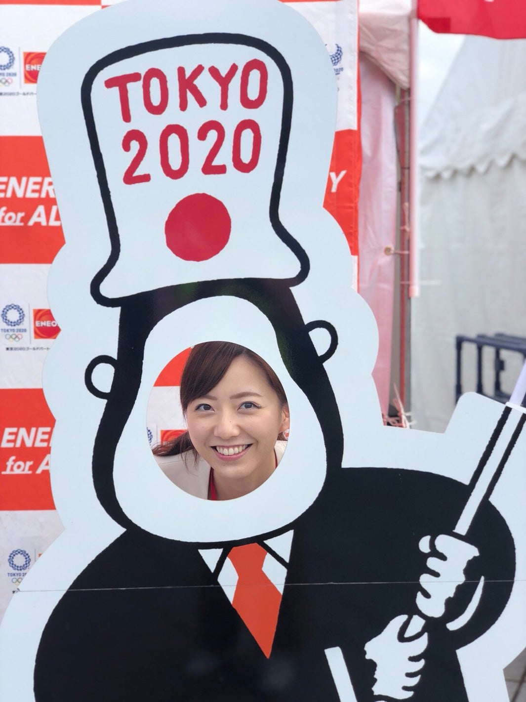 この日はジャパンウォークというイベントの取材に行きました。／内田嶺衣奈アナウンサー（提供写真）