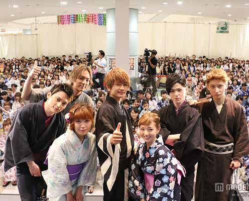 AAA、浴衣姿に1000人が熱狂 “胸キュン”サービスでファン興奮