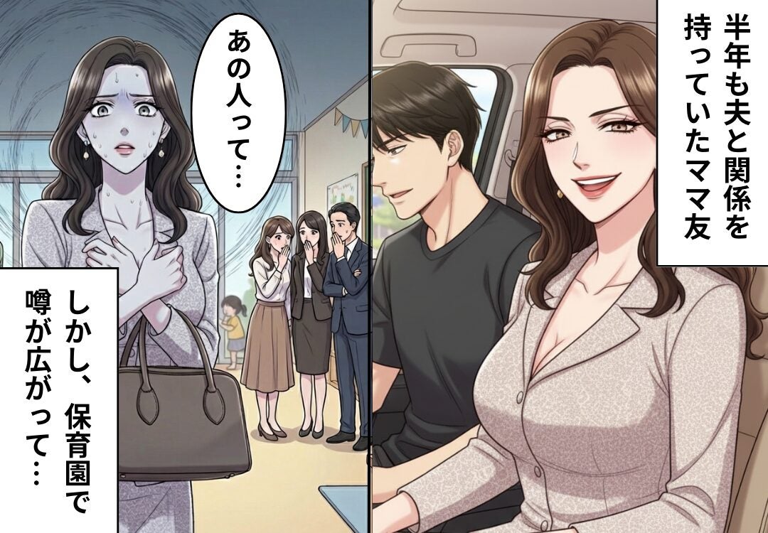 仲よしのママ友が…“半年間”夫と関係を持っていた！？すると⇒【保育園】で噂が広がり…ママ友が追い詰められた話