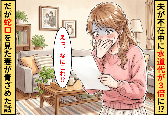 夫が居なくなってからナゼか水道代が【3倍】に！？だが「えっ、なにこれ」【蛇口】を見た妻が青ざめた話