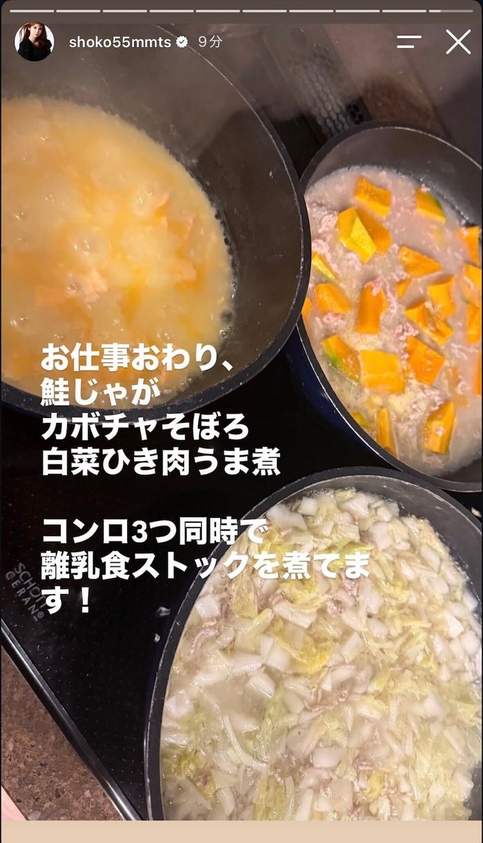 中川翔子Instagramストーリーズより