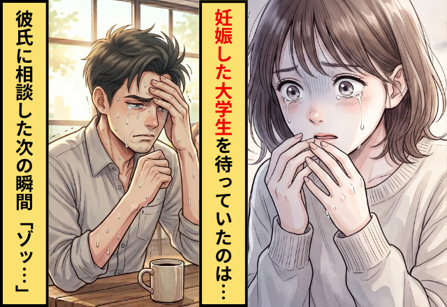 学生妊娠をした20歳女性！？彼氏に相談した次の瞬間…ゾッ