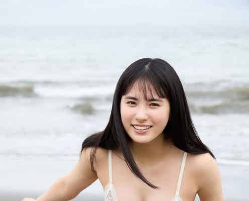 「ミスマガ2021」内藤花恋、色白バスト際立つ美ボディ開放
