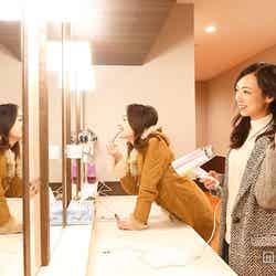 広くて清潔感のあるパウダールームで身だしなみもばっちり