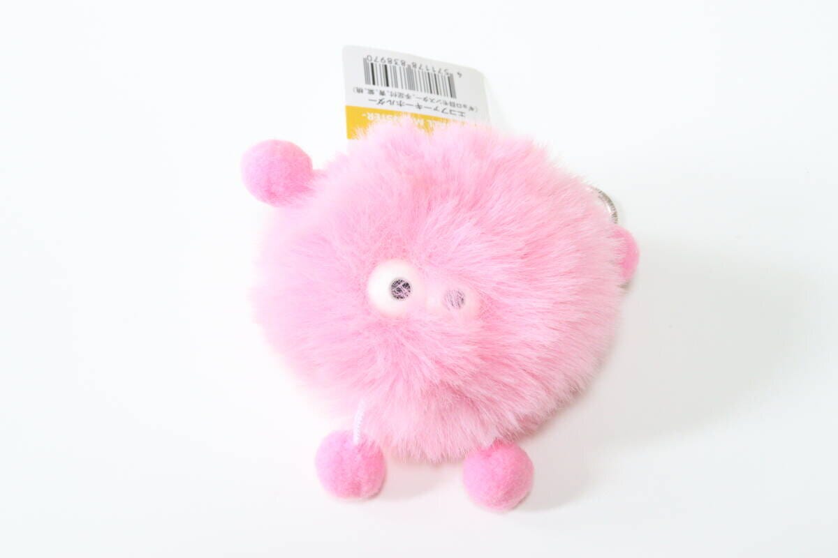 エコファーキーホルダー(ギョロ目モンスター、手足付、青、紫、桃) パッケージ エコファーキーホルダー(ギョロ目モンスター、手足付、青、紫、桃) パッケージ