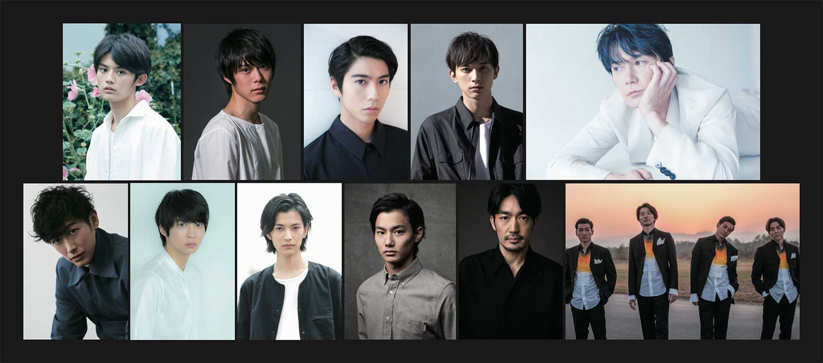 （上段左から）藤原大祐、細田佳央太、賀来賢人、吉沢亮、福山雅治（下段左から）DEAN FUJIOKA、鈴木仁、渡邊圭祐、野村周平、大谷亮平、s**t kingz（提供写真）