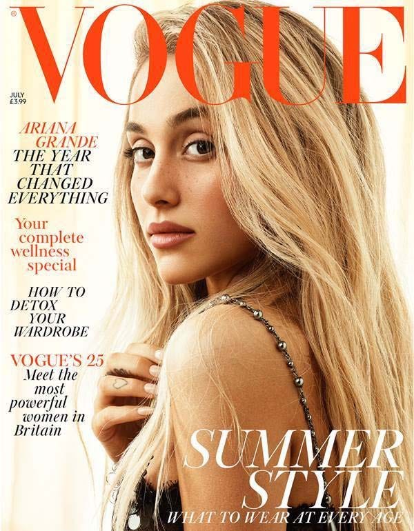 アリアナ・グランデが表紙の英・VOGUE誌7月号(提供画像)