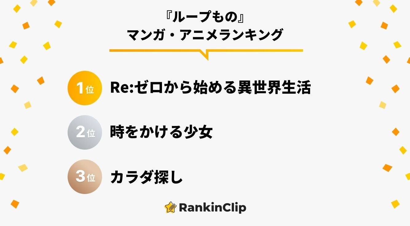 ループもの マンガ アニメランキング モデルプレス