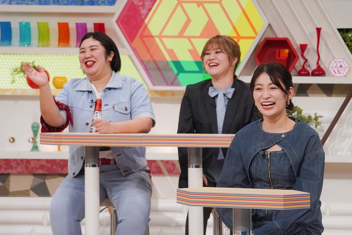 熊元プロレス、稲田美紀、吉田朱里(C)読売テレビ