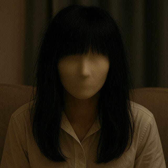 ホームステージング　怖い話　白い面をかぶった女性