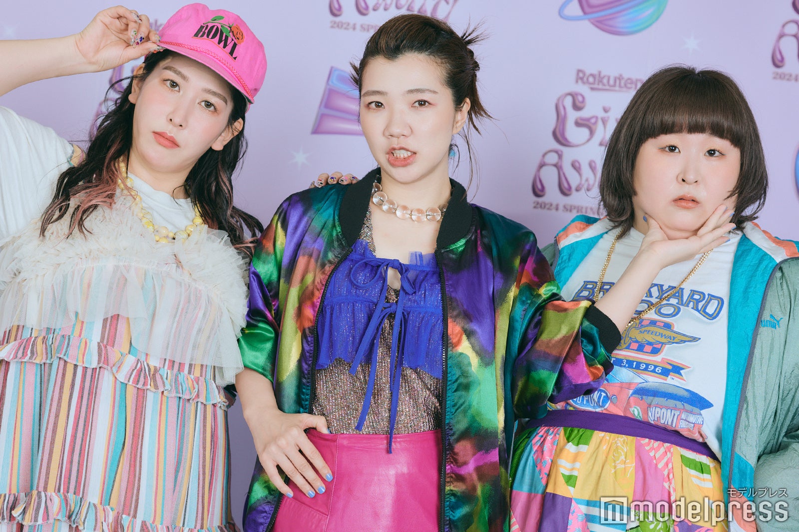ランウェイでのポーズをインタビューでも再現／3時のヒロイン（ゆめっち、福田麻貴、かなで）（C）モデルプレス