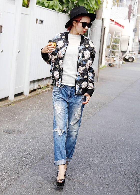 花柄キルティングブルゾン「coca」11,900円（税込）／画像提供：coca