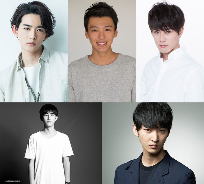 上段左から:竜星涼、竹内涼真、間宮祥太朗 下段左から:杉野遥亮、上杉柊平(画像提供:W TOKYO)