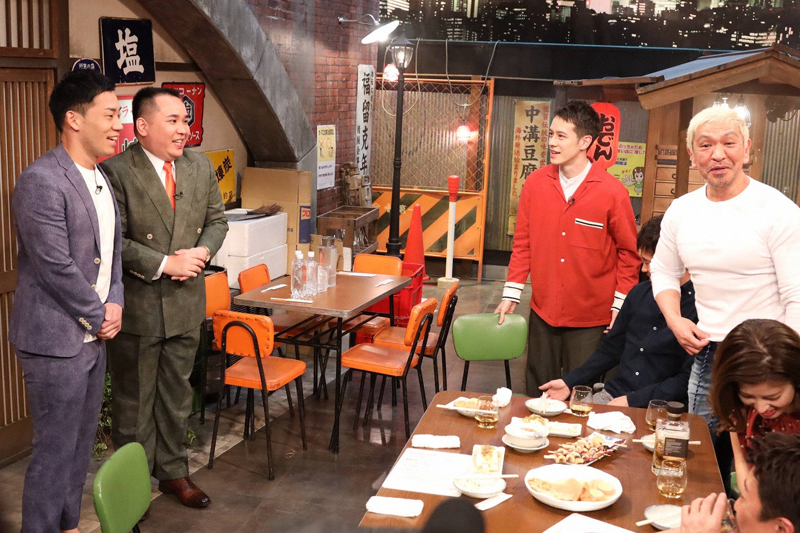 駒場孝、内海崇、ウエンツ瑛士、浜田雅功、松本人志、神田愛花、坂上忍（C）フジテレビ