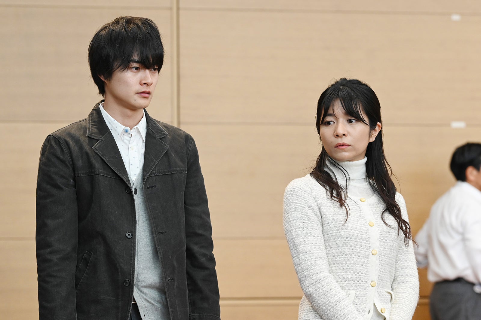 結木滉星、三倉茉奈／「シロでもクロでもない世界で、パンダは笑う。」第6話より（C）日本テレビ