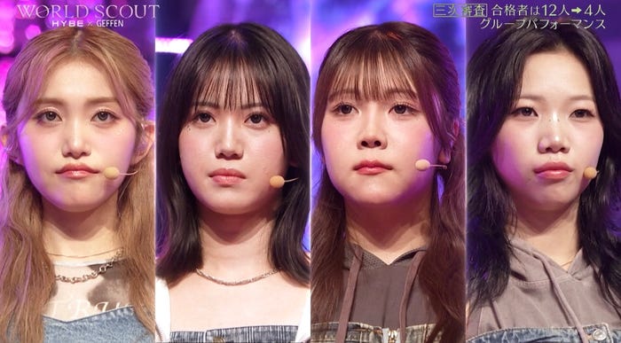 Rinka Aratake(荒武凜香)、Hiori Tsuhako(津波古妃織)、Honoka Mori(森穂乃香)、Honoka Kurokawa(黒川穂香)(C)AbemaTV,Inc.