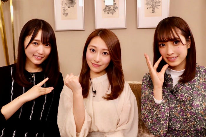 菅井友香、桜井玲香、佐々木久美(C)NHK