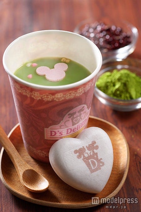 もなか抹茶ラテ(あずき)¥480