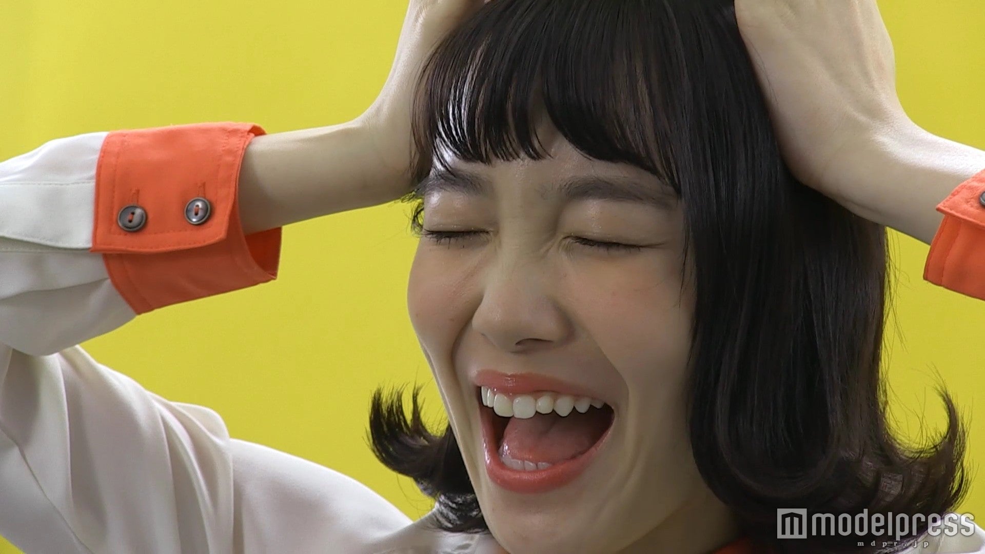 飯豊まりえ）／新CMメイキングより