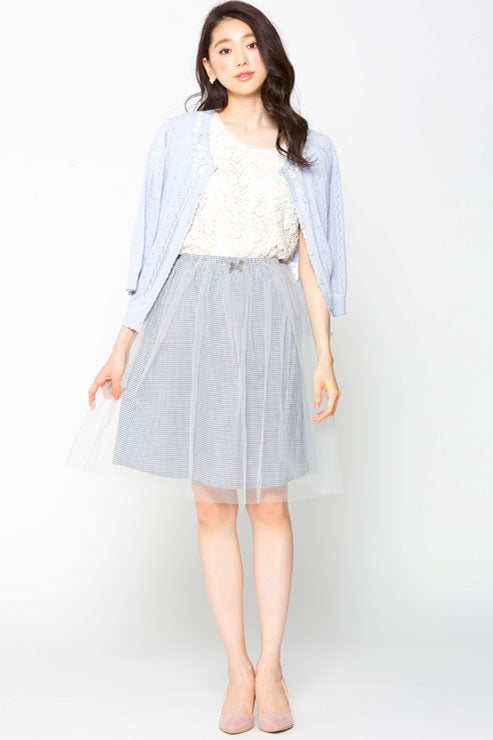 ギンガムチュールスカート「DEPARTMENT」2,240円（税込）