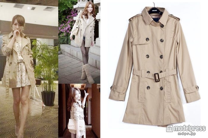 「大人カジュアル ショート丈 トレンチコート」5,900円(税込)/Photo by NAKAMOTO