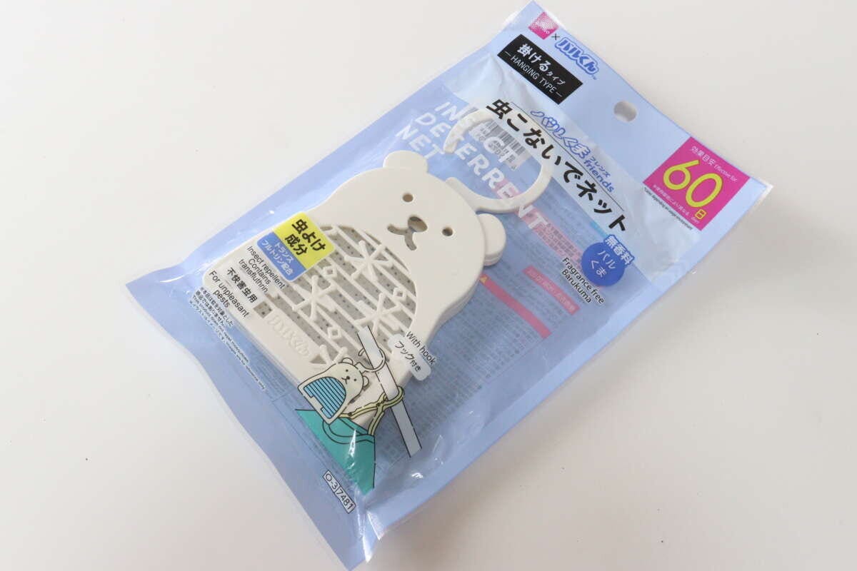 ダイソー　Dバルくん虫こないでネット（掛けるタイプ、バルくま）　
