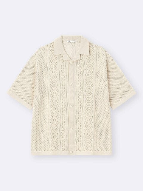 GU ウォッシャブルメッシュニットシャツ GUのウォッシャブルメッシュニットシャツ