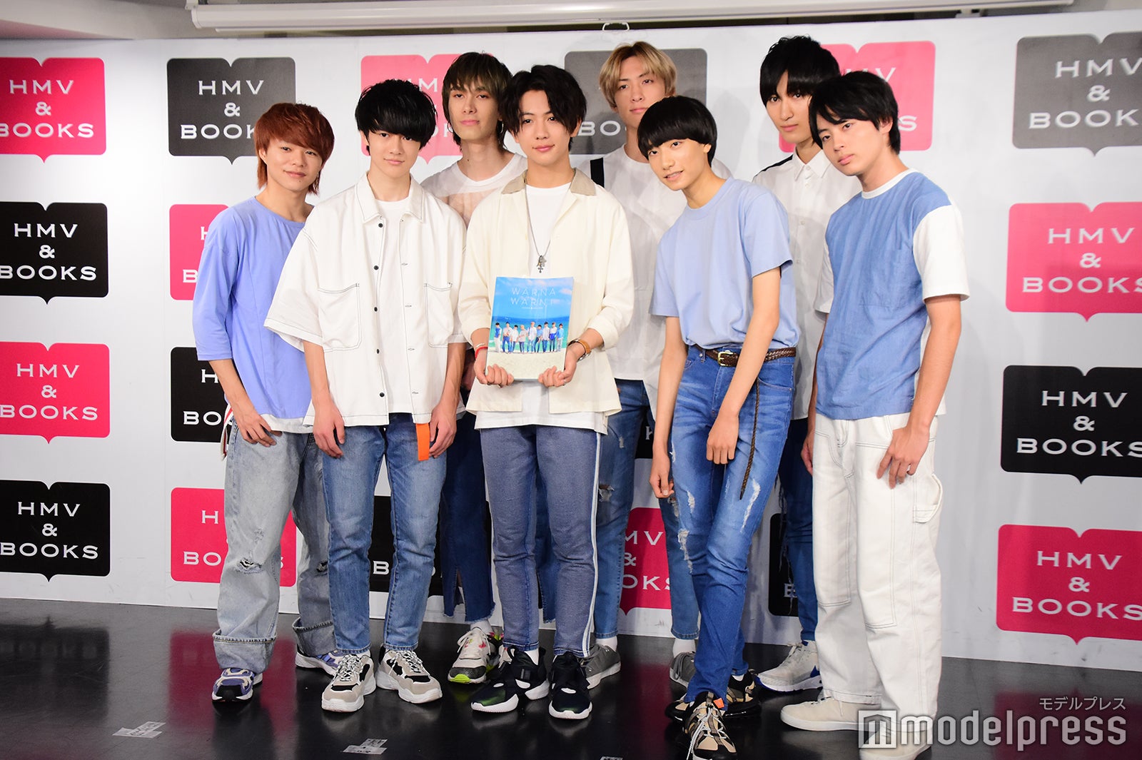 （前列左から）伊藤壮吾、田中洸希、柴崎楽、松村和哉（後列左から）志村玲於、ジャン海渡、古川毅、飯島颯（C）モデルプレス
