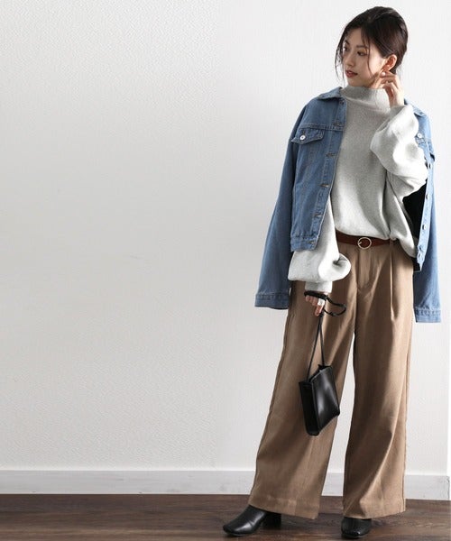 デニムジャケットの冬コーデ 21 寒い日でもあったか おしゃれな着こなし モデルプレス