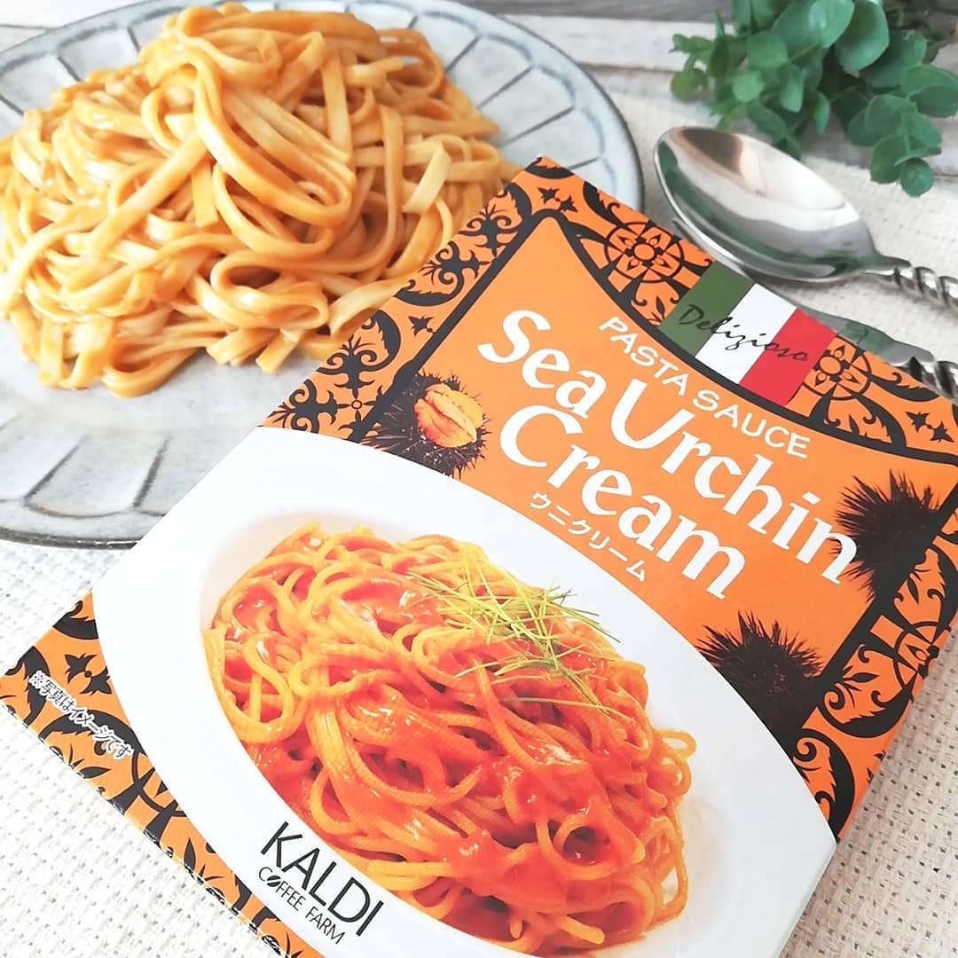 カルディのウニクリームパスタ