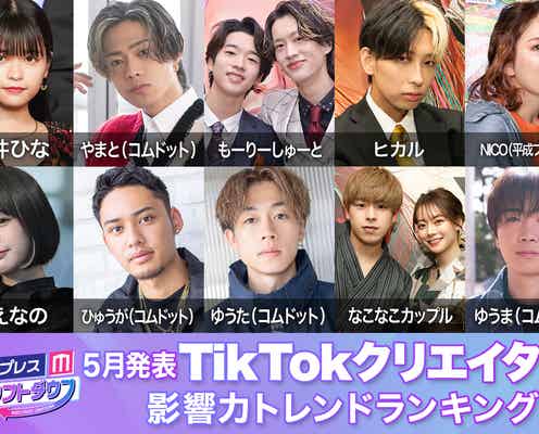 5月発表「TikTokクリエイター影響力トレンドランキング」TOP15【モデルプレスカウントダウン】