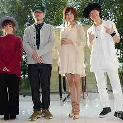 （左から）五島夕夏、SPICY CHOCOLATEのKATSUYUKI a.k.a. DJ CONTROLER、宇野実彩子、ハジ→