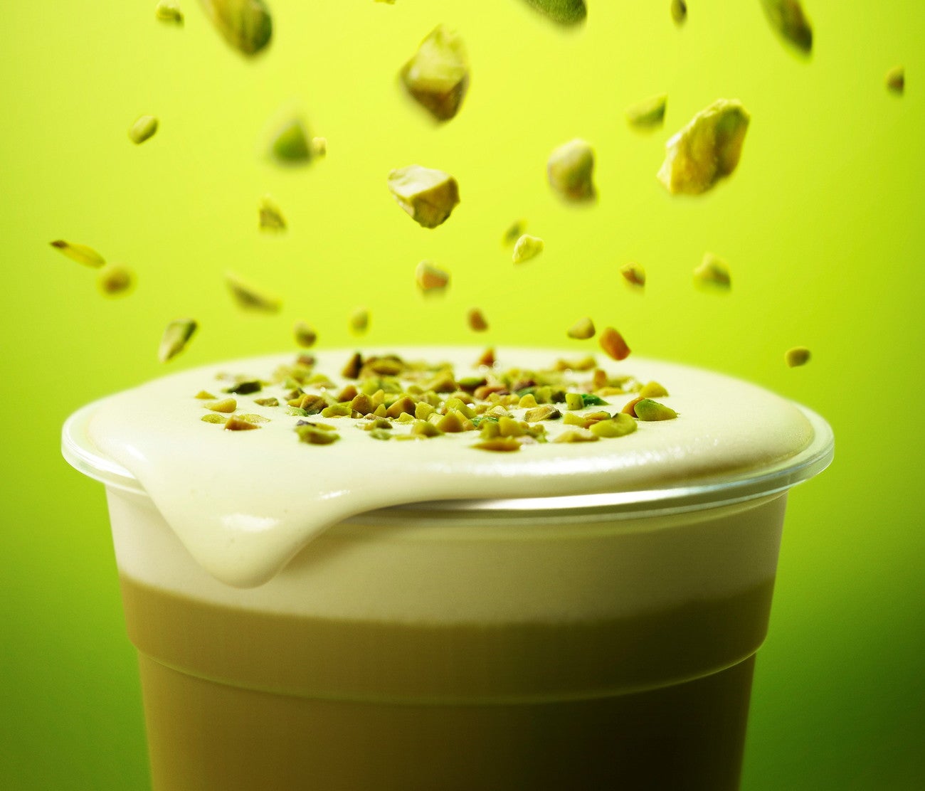 全てのお茶のトッピング可能なピスタチオ ミルクフォーム／画像提供：ゴンチャ ジャパン