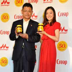 森永乳業常務執行役員リテール事業部長・石井友則氏、菅野美穂