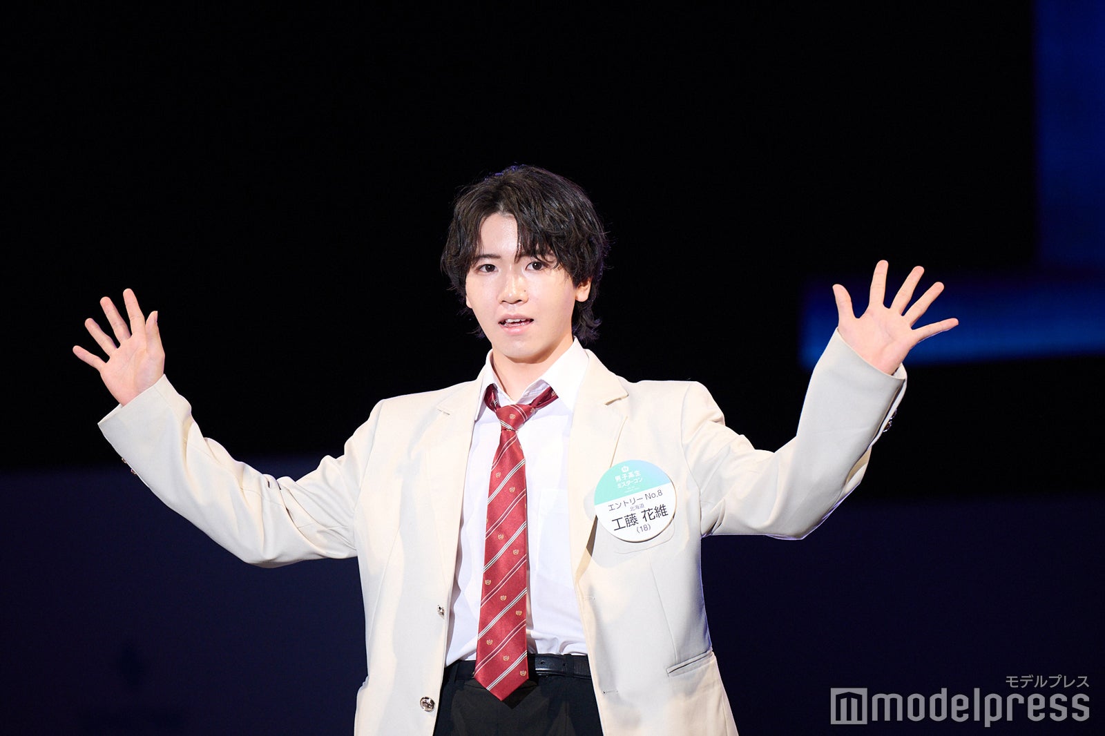 工藤花維くん「男子高生ミスターコン2023」ファイナル審査の様子（C）モデルプレス