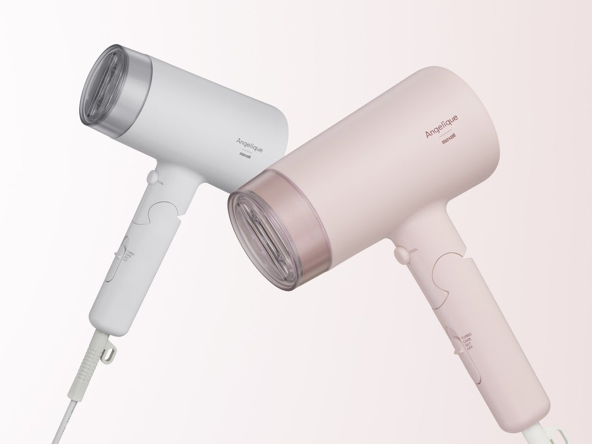 ⼤⾵量なのにまとまる。マクセルブランド「Angelique」プラズマイオンヘアドライヤー2機種を新発売