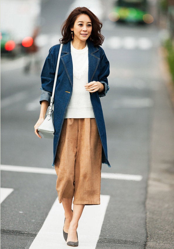 切りっぱなしデザインデニムチェスターコート「STYLEST」4,200円（税込）／画像提供：STYLEST