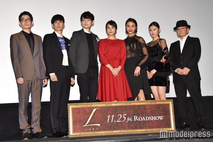 (左から)弥尋、平岡祐太、古川雄輝、広瀬アリス、高橋メアリージュン、古畑星夏、下山天監督(C)モデルプレス