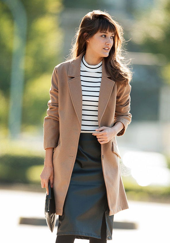 フェイクレザータイトスカート「STYLEST」2,980円(税別)/画像提供:STYLEST