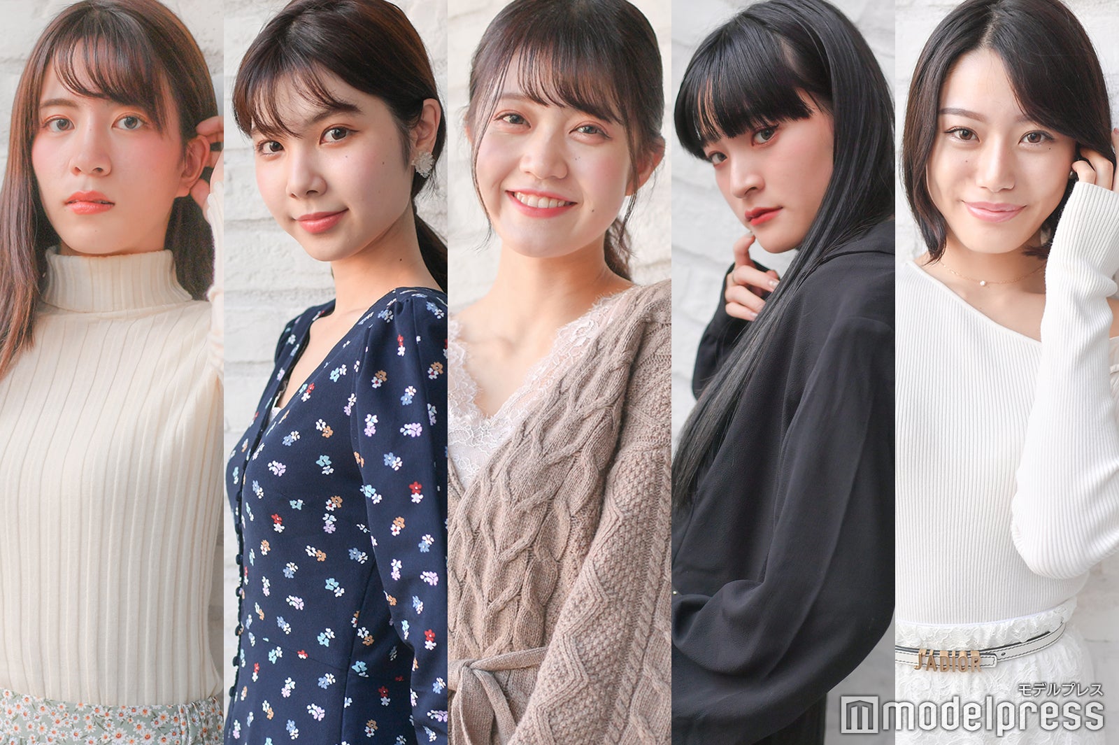 （左から）野口真由、山崎愛麻、牧野莉奈、久保はるか、長瀬礼華（C）モデルプレス