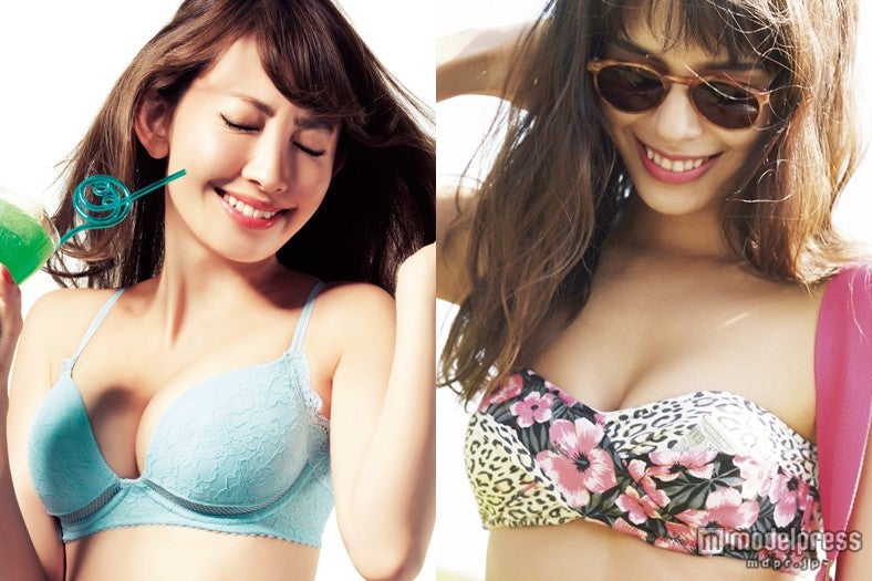 小嶋陽菜＆大屋夏南、美バストで魅せる「夏ブラ」　胸元に秘密の仕掛けも